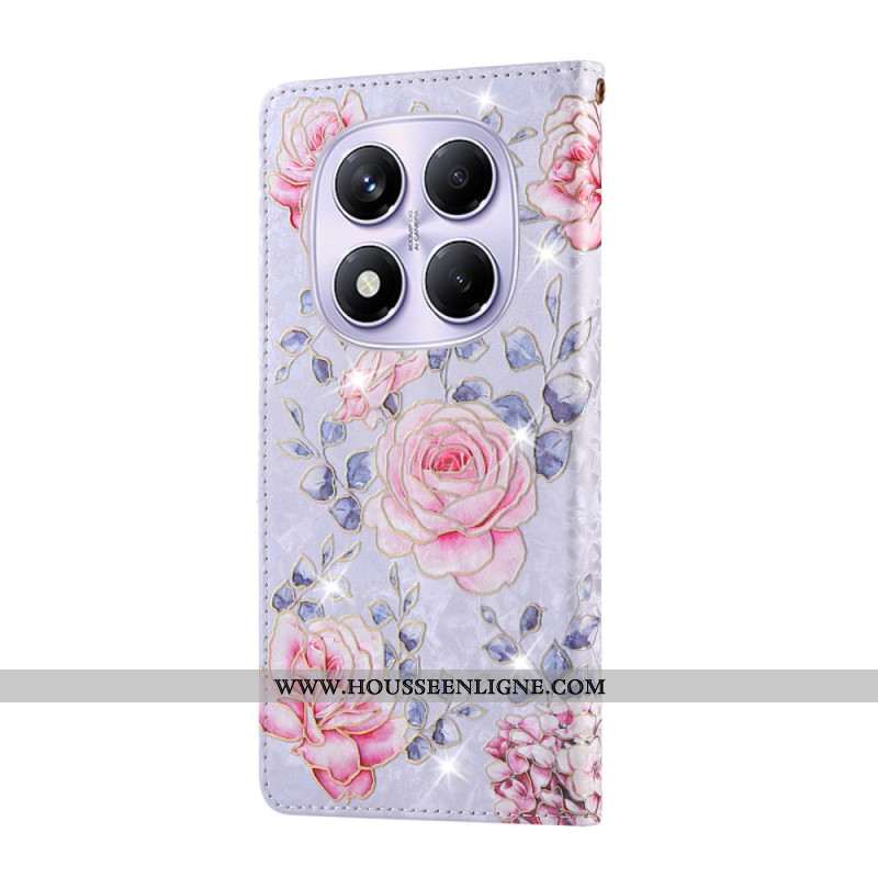 Housse Xiaomi Redmi Note 14 Pro 4G Blocage RFID Fleurettes