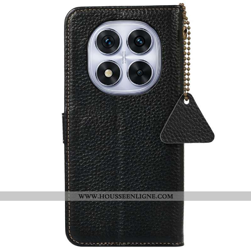 Housse Xiaomi Redmi Note 14 Pro 4G Blocage RFID en Cuir Véritable