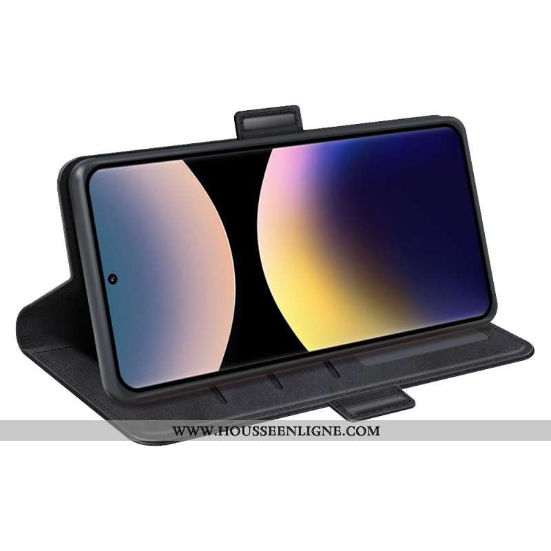 Housse Xiaomi Redmi Note 14 Pro 4G Double Fermoir