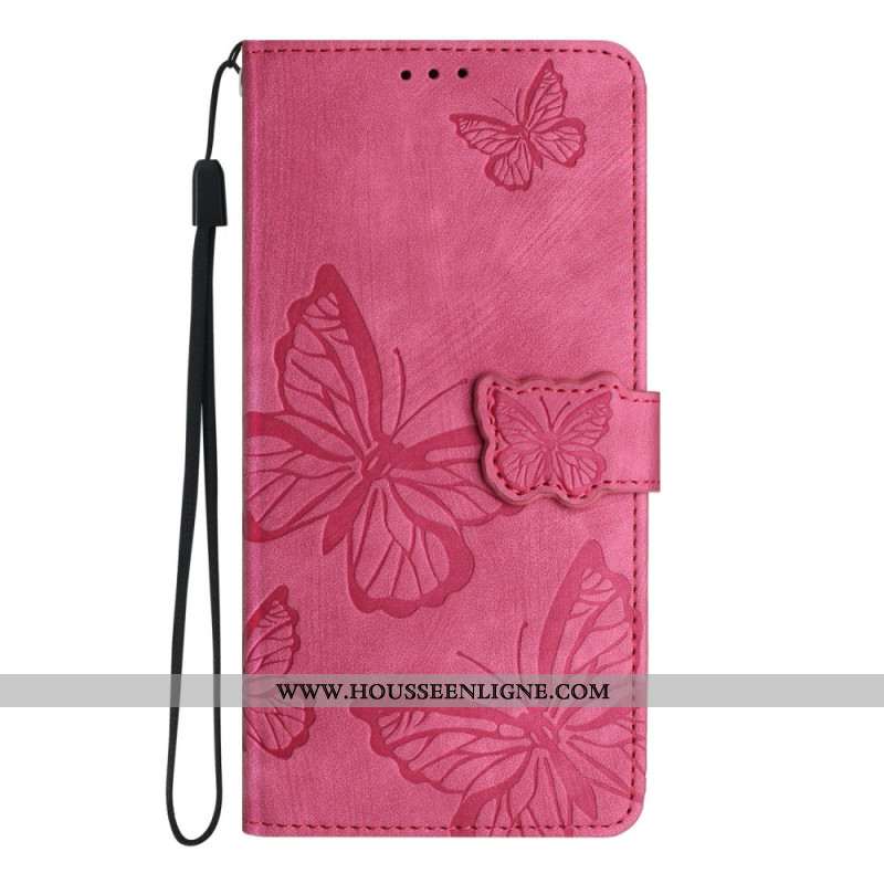 Housse Xiaomi Redmi Note 14 Pro 4G Effet Daim Papillons