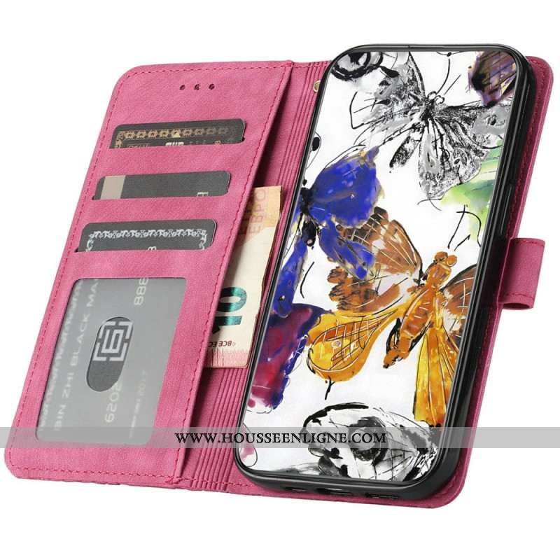 Housse Xiaomi Redmi Note 14 Pro 4G Effet Daim Papillons