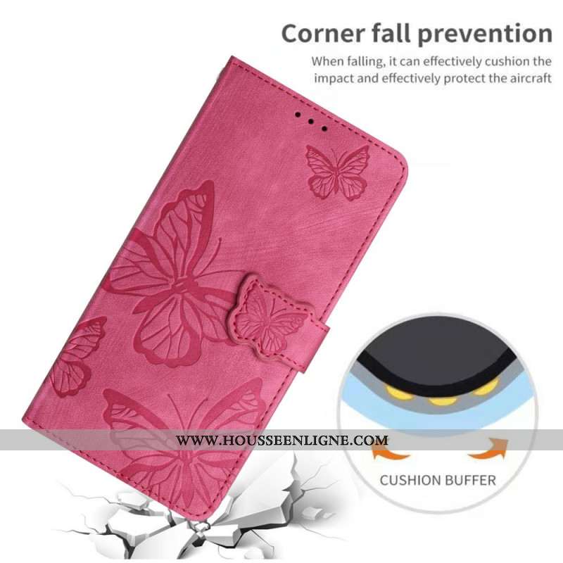 Housse Xiaomi Redmi Note 14 Pro 4G Effet Daim Papillons