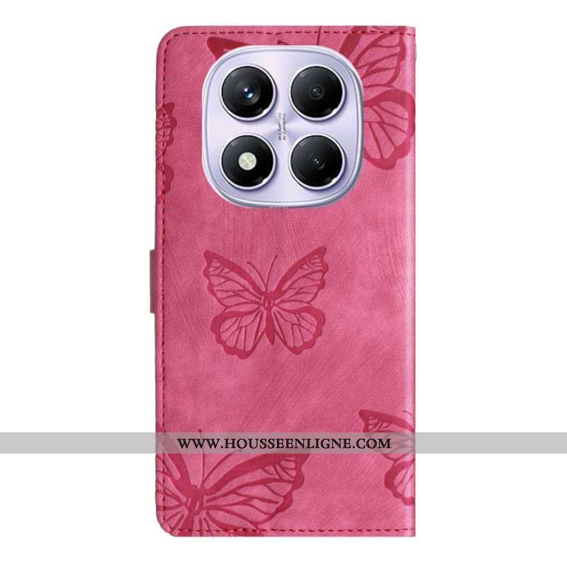 Housse Xiaomi Redmi Note 14 Pro 4G Effet Daim Papillons