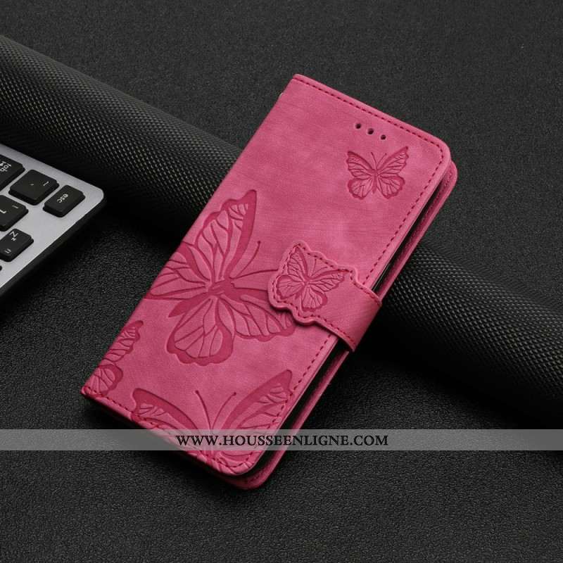 Housse Xiaomi Redmi Note 14 Pro 4G Effet Daim Papillons