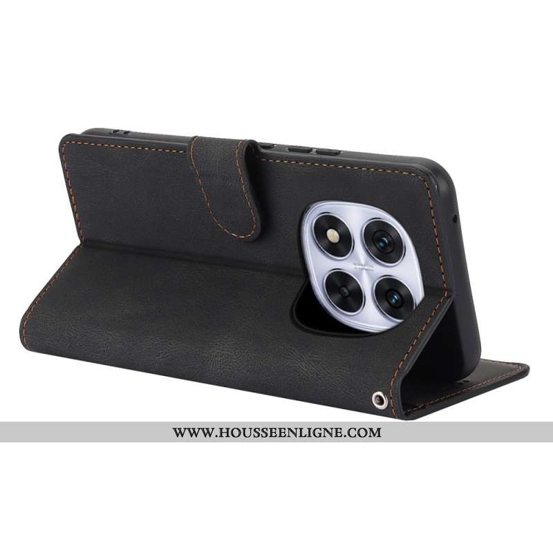 Housse Xiaomi Redmi Note 14 Pro 4G Effet Daim à Lanière