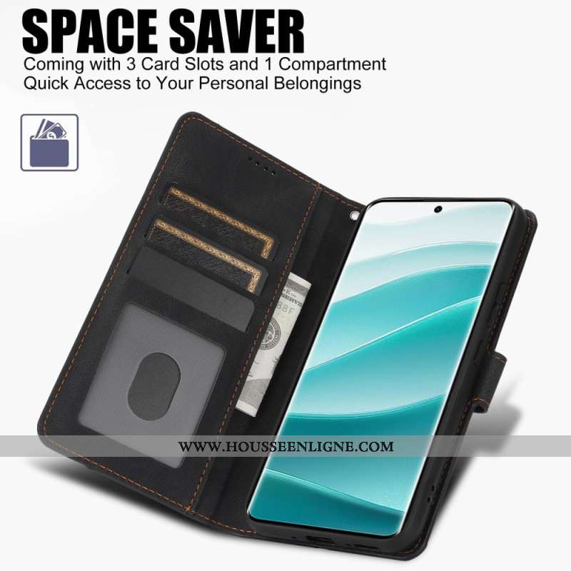 Housse Xiaomi Redmi Note 14 Pro 4G Effet Daim à Lanière