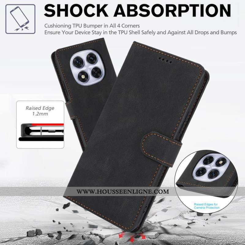 Housse Xiaomi Redmi Note 14 Pro 4G Effet Daim à Lanière