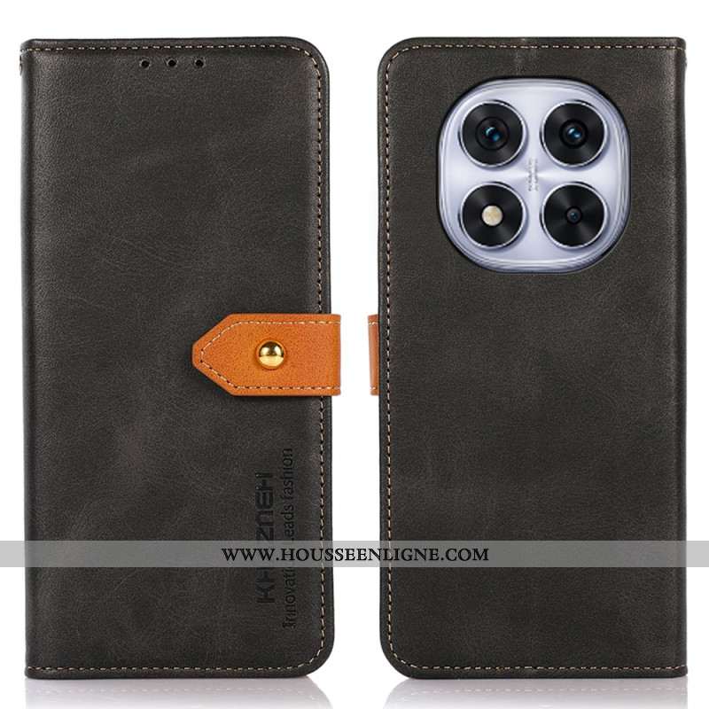 Housse Xiaomi Redmi Note 14 Pro 4G Fermoir Doré KHAZNEH