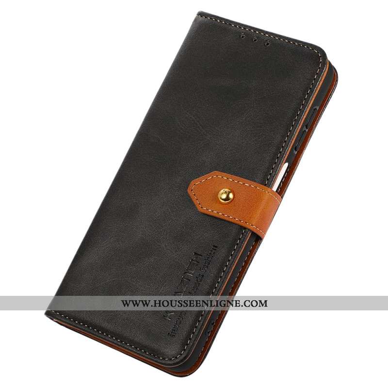 Housse Xiaomi Redmi Note 14 Pro 4G Fermoir Doré KHAZNEH