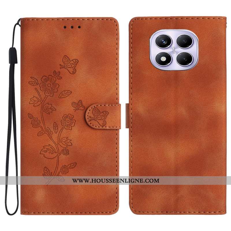 Housse Xiaomi Redmi Note 14 Pro 4G Fleurettes et Papilllons