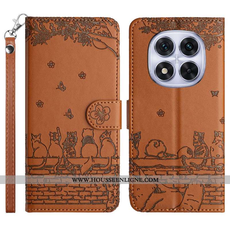 Housse Xiaomi Redmi Note 14 Pro 4G Gang de Chats à Lanière