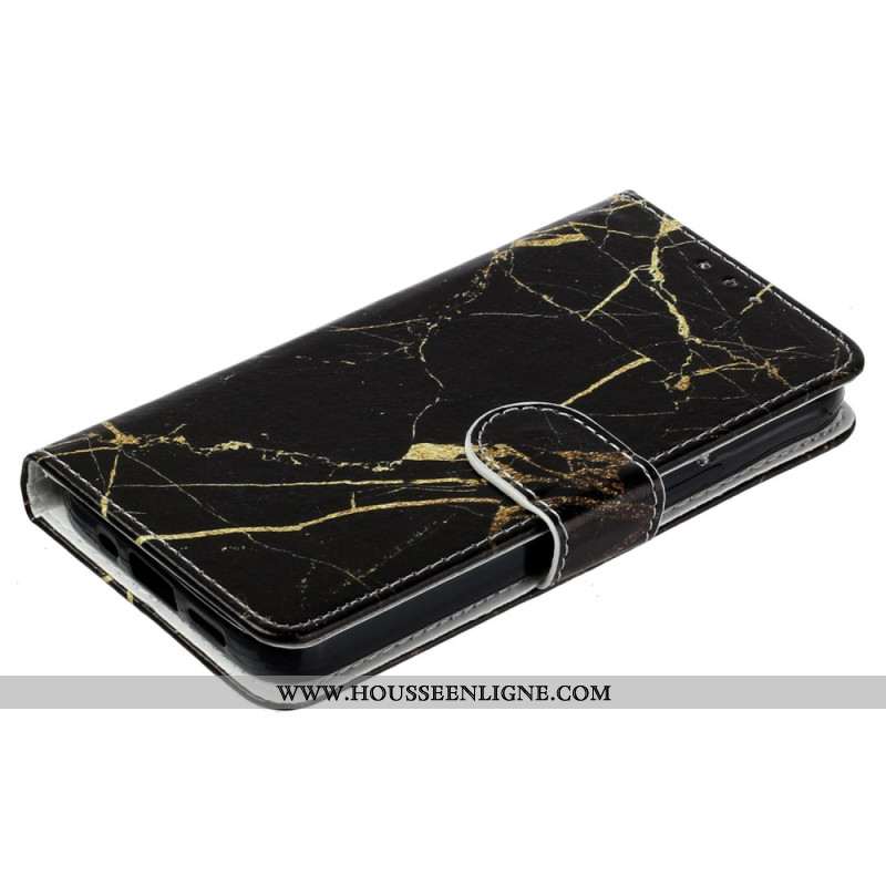 Housse Xiaomi Redmi Note 14 Pro 4G Marbre Noir et Or