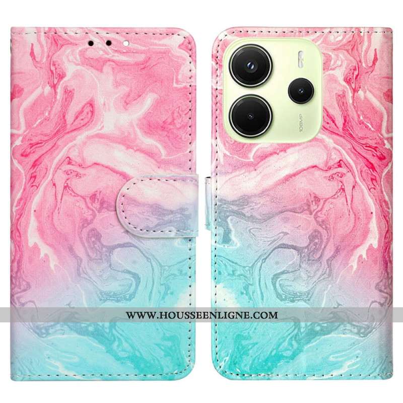 Housse Xiaomi Redmi Note 14 Pro 4G Marbre Rose et Vert