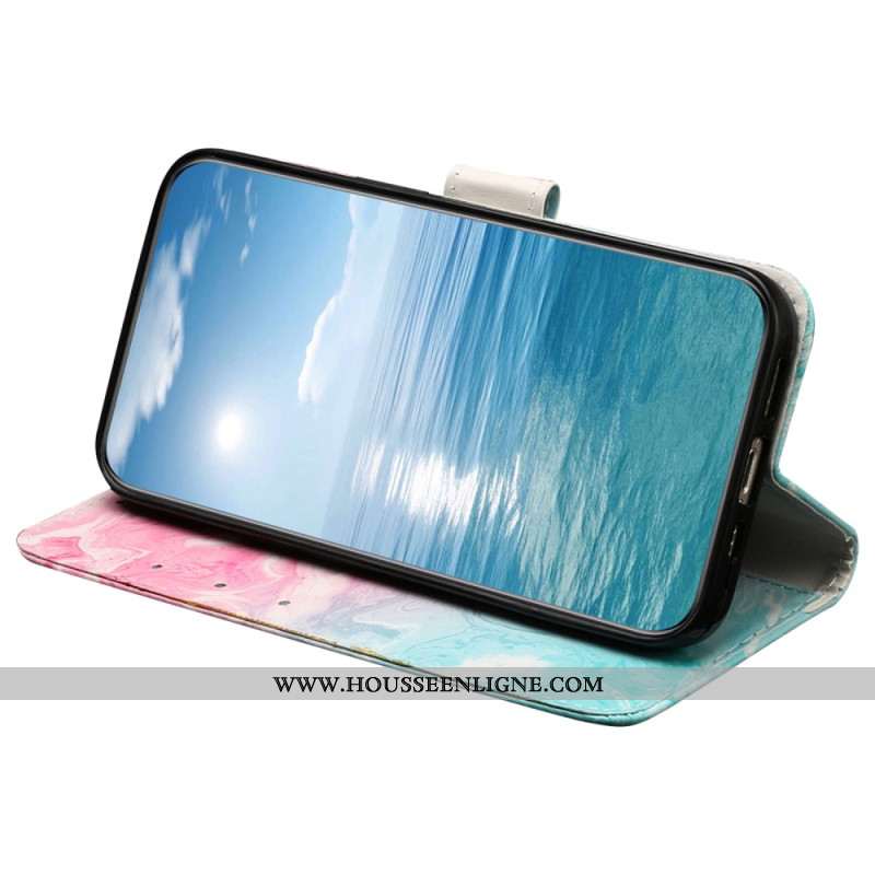 Housse Xiaomi Redmi Note 14 Pro 4G Marbre Rose et Vert