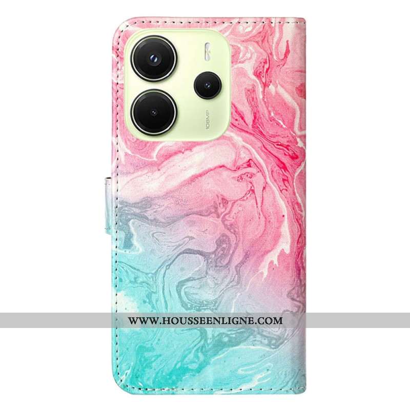 Housse Xiaomi Redmi Note 14 Pro 4G Marbre Rose et Vert