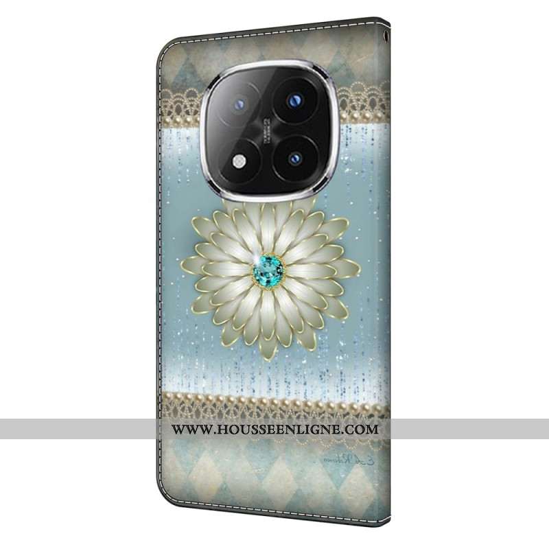Housse Xiaomi Redmi Note 14 Pro 4G Motif Floral Rétro