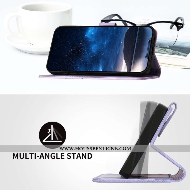 Housse Xiaomi Redmi Note 14 Pro 4G Motif Géométriques à Lanière