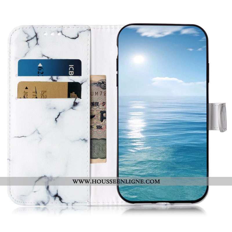 Housse Xiaomi Redmi Note 14 Pro 4G Motif Marbre Blanc