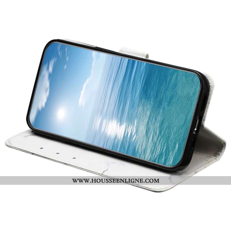 Housse Xiaomi Redmi Note 14 Pro 4G Motif Marbre Blanc