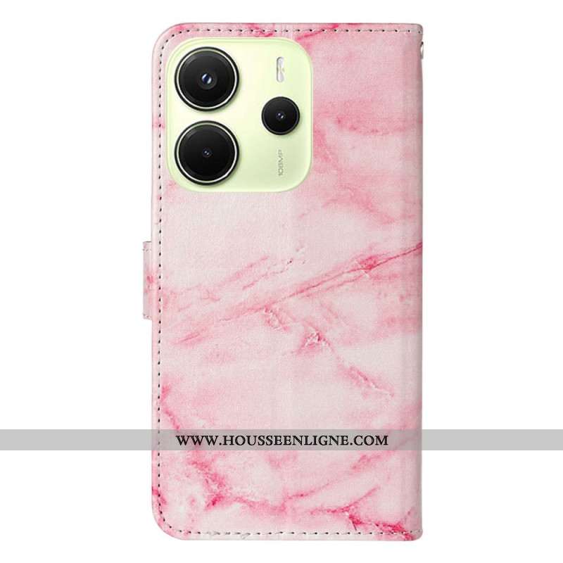 Housse Xiaomi Redmi Note 14 Pro 4G Motif Marbre Rose