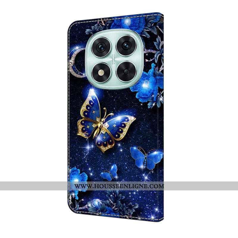 Housse Xiaomi Redmi Note 14 Pro 4G Papillons Brillants