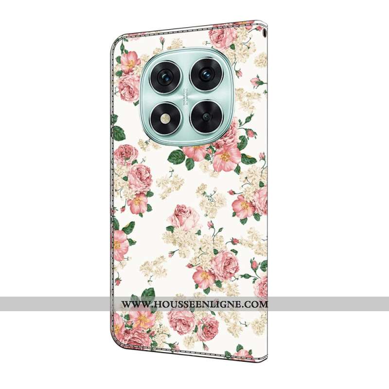 Housse Xiaomi Redmi Note 14 Pro 4G Pivoines