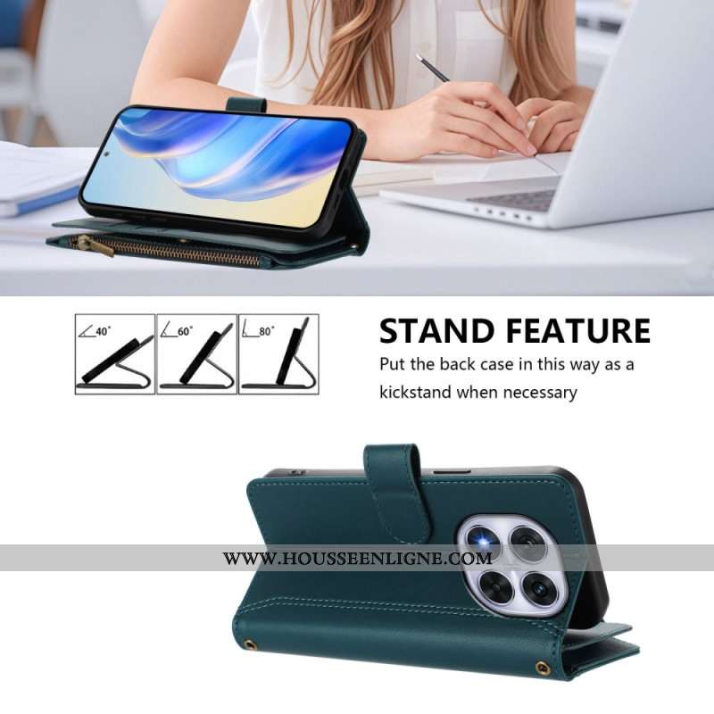 Housse Xiaomi Redmi Note 14 Pro 4G Portefeuille 9 Porte-Cartes avec Lanière