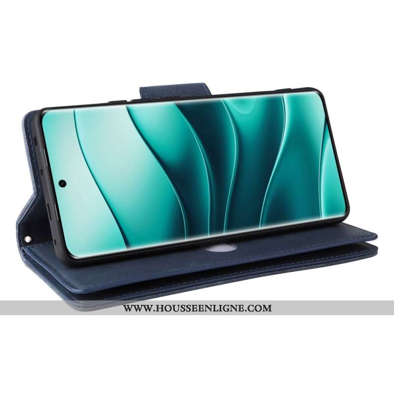 Housse Xiaomi Redmi Note 14 Pro 4G Portefeuille Zippé avec Lanière