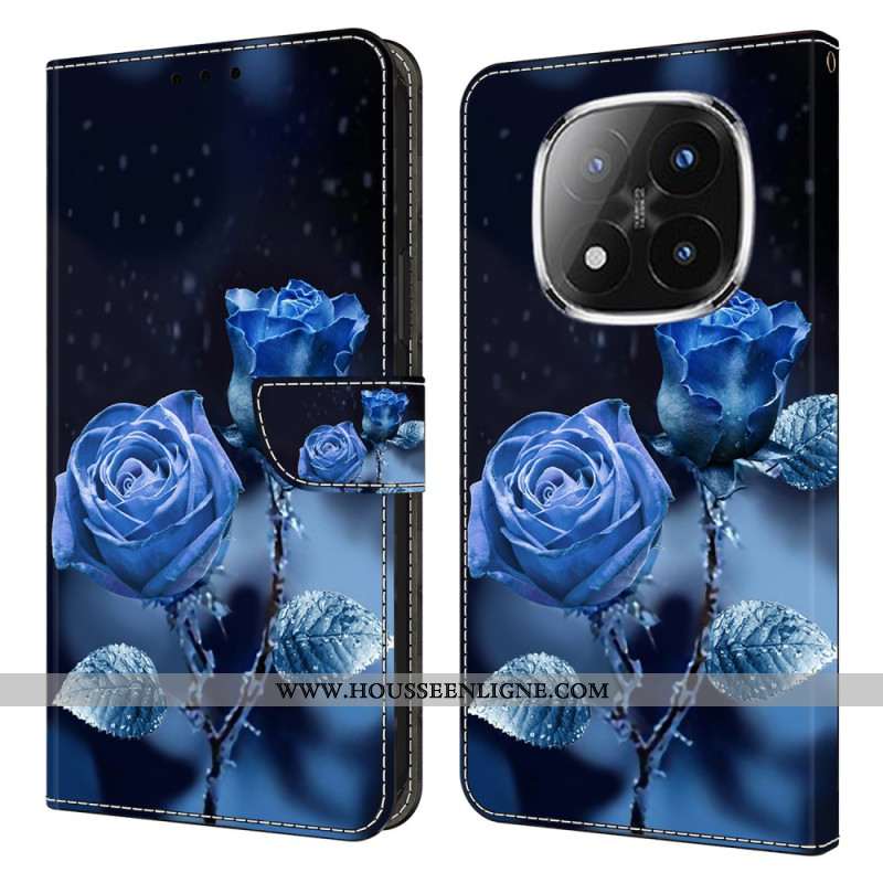 Housse Xiaomi Redmi Note 14 Pro 4G Roses Bleues