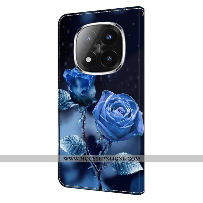 Housse Xiaomi Redmi Note 14 Pro 4G Roses Bleues