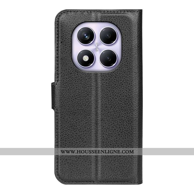 Housse Xiaomi Redmi Note 14 Pro 4G Simili Cuir Litchi Classique