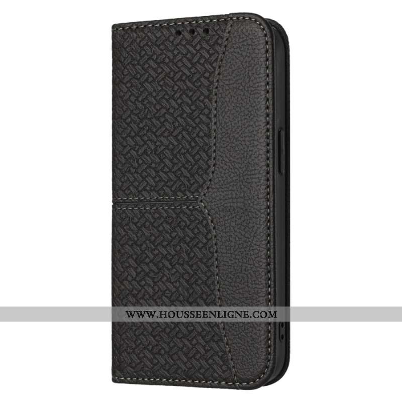 Housse Xiaomi Redmi Note 14 Pro 4G Texture Tissé à Lanière