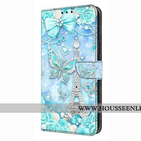 Housse Xiaomi Redmi Note 14 Pro 4G Tour Eiffel et Diamants