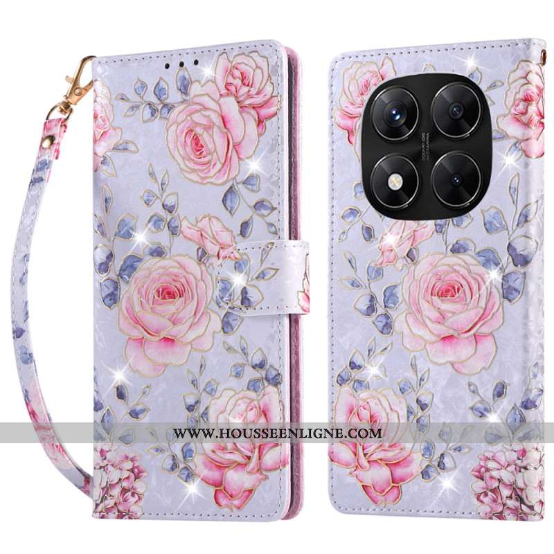 Housse Xiaomi Redmi Note 14 Pro 5G / Poco X7 5G Blocage RFID Fleurettes