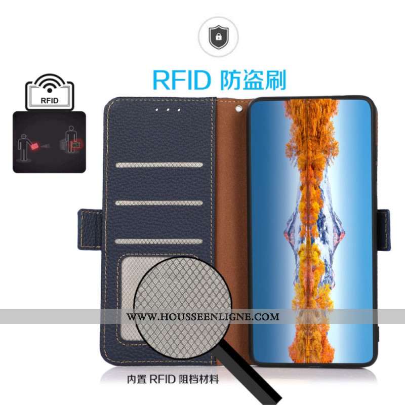 Housse Xiaomi Redmi Note 14 Pro 5G / Poco X7 Cuir Protection RFID KAZNEH