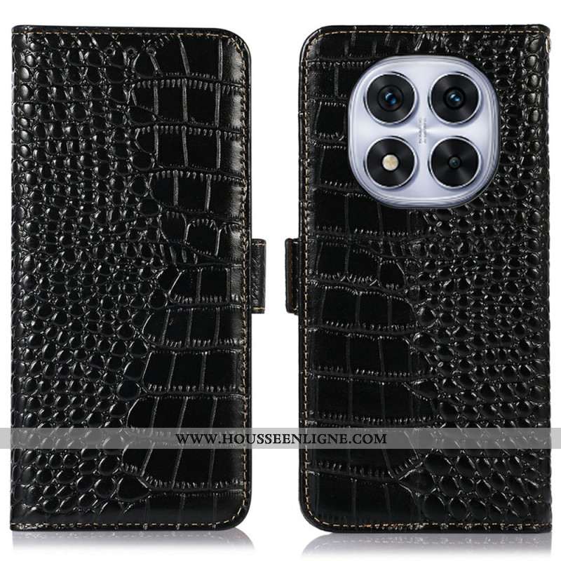 Housse Xiaomi Redmi Note 14 Pro 5G / Poco X7 Cuir Texture Crocodile