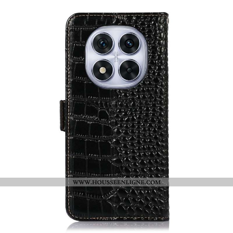 Housse Xiaomi Redmi Note 14 Pro 5G / Poco X7 Cuir Texture Crocodile