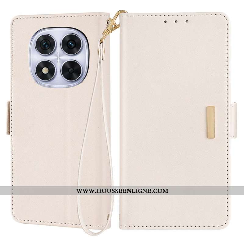 Housse Xiaomi Redmi Note 14 Pro 5G / Poco X7 Fermoir Doré