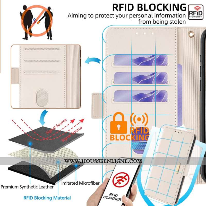 Housse Xiaomi Redmi Note 14 Pro 5G / Poco X7 Fermoir Doré