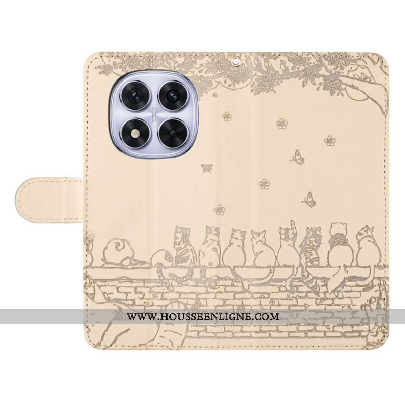 Housse Xiaomi Redmi Note 14 Pro 5G / Poco X7 Motif Chats à Lanière