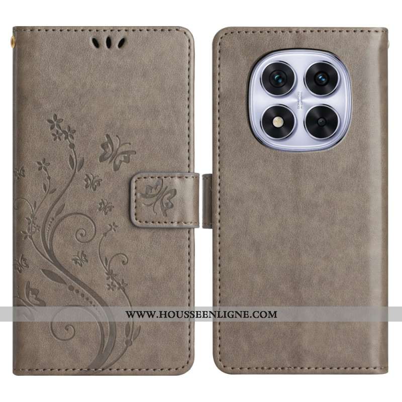 Housse Xiaomi Redmi Note 14 Pro 5G / Poco X7 Papillons et Fleurs Imprimés