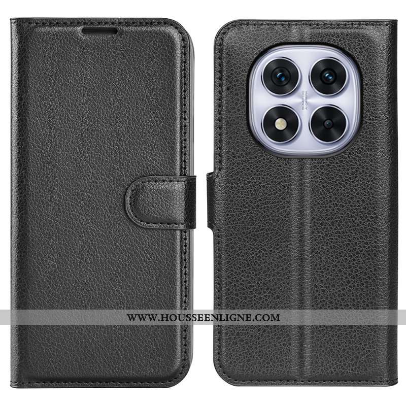 Housse Xiaomi Redmi Note 14 Pro 5G / Poco X7 Simili Cuir Litchi Classique