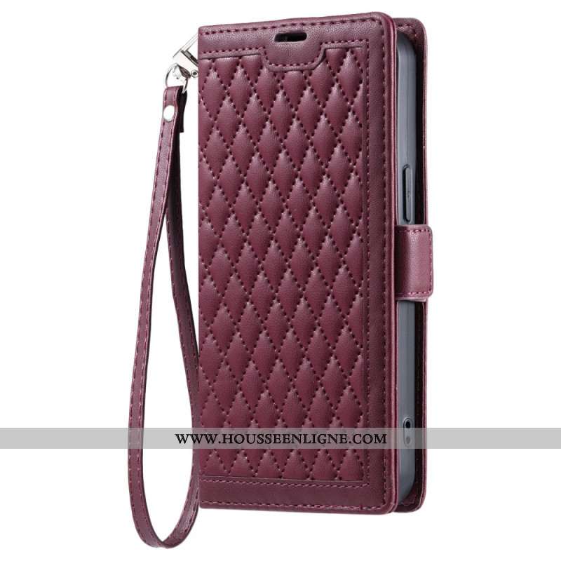 Housse Xiaomi Redmi Note 14 Pro Matelassée avec Lanière