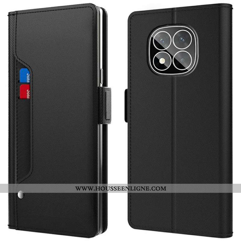 Housse Xiaomi Redmi Note 14 Pro Plu 5G Porte-Cartes Amovible et Miroir