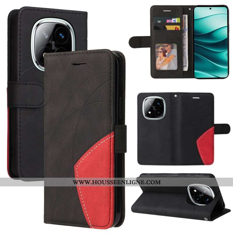 Housse Xiaomi Redmi Note 14 Pro Plus 5G / 14 Pro 5G / Poco X7 Bicolore Lignes Ondulées