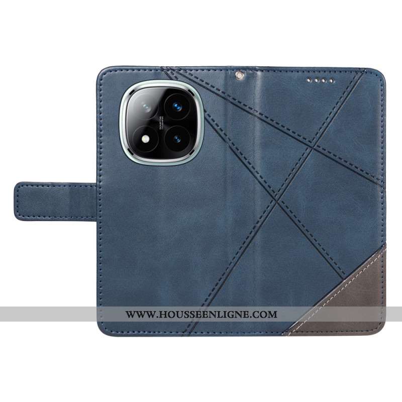 Housse Xiaomi Redmi Note 14 Pro Plus 5G / 14 Pro 5G / Poco X7 Bicolore Lignes à Lanière