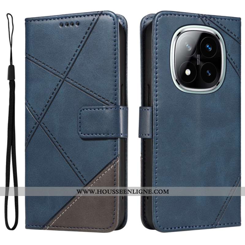 Housse Xiaomi Redmi Note 14 Pro Plus 5G / 14 Pro 5G / Poco X7 Bicolore Lignes à Lanière