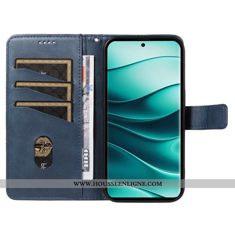 Housse Xiaomi Redmi Note 14 Pro Plus 5G / 14 Pro 5G / Poco X7 Bicolore Lignes à Lanière