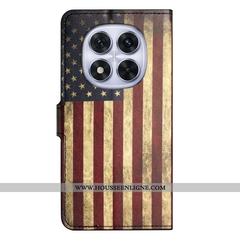 Housse Xiaomi Redmi Note 14 Pro Plus 5G / 14 Pro 5G / Poco X7 Drapeau Américain Vintage