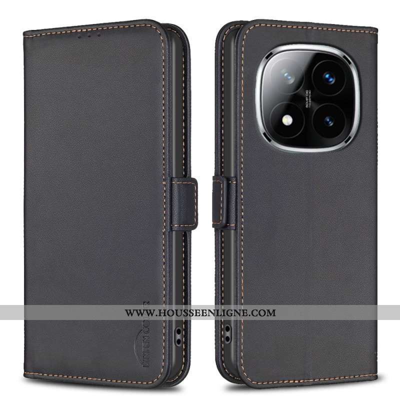 Housse Xiaomi Redmi Note 14 Pro Plus 5G / 14 Pro 5G / Poco X7 Effet Cuir BINFEN COLOR